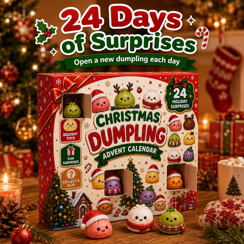Christmas Dumpling Advent Calendar with squishy dumplings