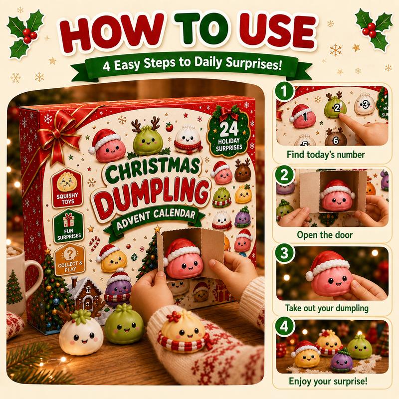 Festive mini squishy dumpling toys